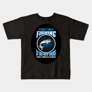 Black Panther Art - Fishing Tagline 4 Kids T-Shirt